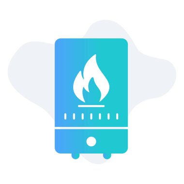 Basit ve Temiz Isıtma Vektörü Simgesi.