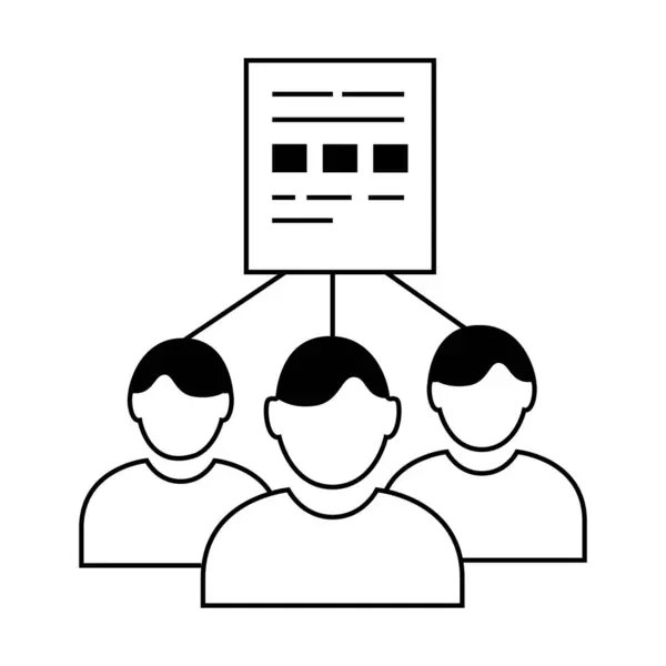 Ilustracja Ikony Teorii Zainteresowanych Stron Model Zaangażowania Zainteresowanych Stron Grafika — Wektor stockowy