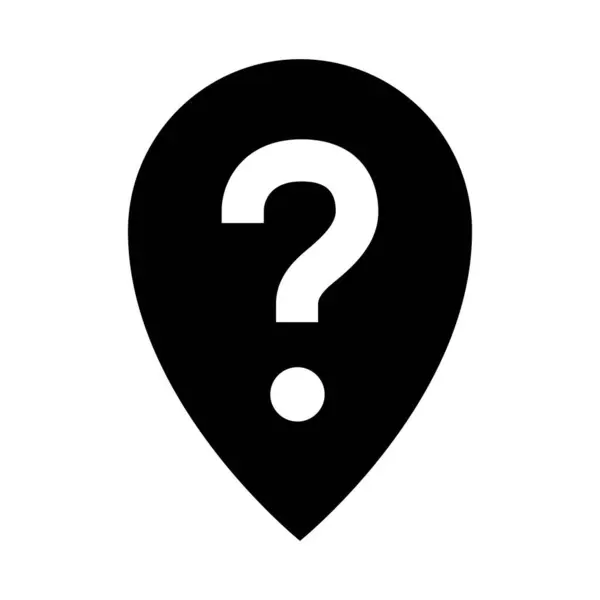 Location Inquiry Icon Question Location Icon Ideal Illustrating Inquiries Seeking — Stockvektor