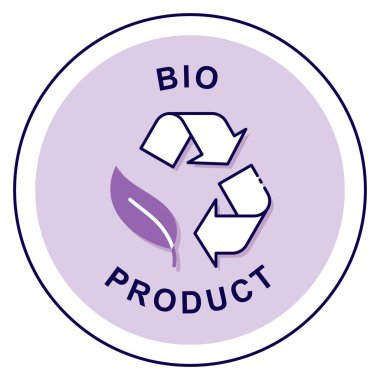 Doğanın En İyi Biyolojik Ürün. Vektör Rozet Simgesi.