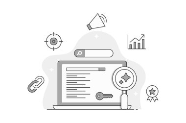 AI Geliştirilmiş Anahtar Kelime Araştırması. Yapay zeka teknolojisi tarafından desteklenen anahtar kelime araştırması benzersiz sezgiler, hassas hedefleme ve stratejik optimizasyon sağlıyor. Düzenlenebilir Vuruş Siyahi Gradyan Çizgi Çizgisi Çizimi.