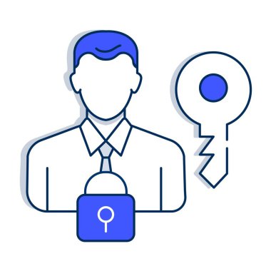 Access management with the IAM - SSO icon, providing users with seamless single sign-on experiences while ensuring security and compliance. clipart