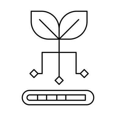 Teknolojik gelişmelerle sembolize edilmiş yapraklar ve sürekli yeniliği temsil eden ilerleme çubukları gibi doğal elementlerin entegrasyonunu görselleştirin..