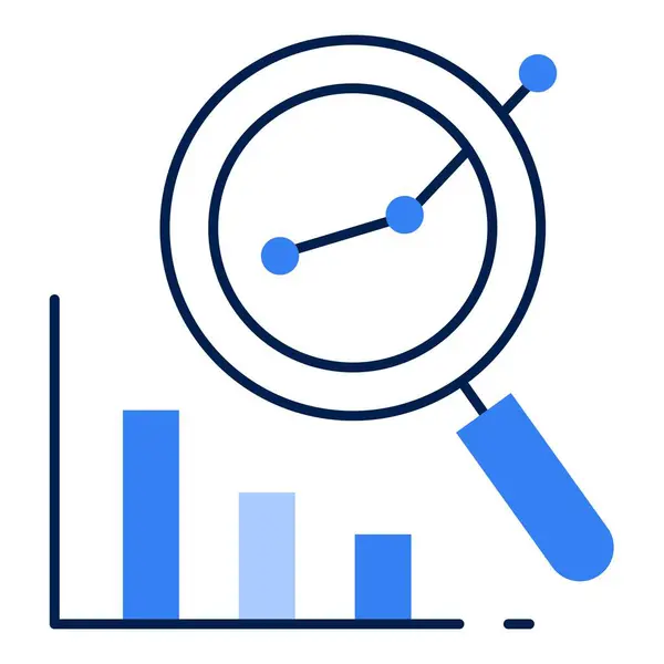 stock vector Data Analysis Icon with Editable Stroke for Analytics and Business Intelligence