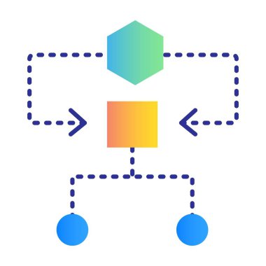 Veri Bilimi ve Programlama İçin Düzenlenebilir Vuruşlara sahip Algoritma Simgesi