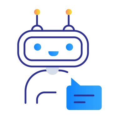 Müşteri Destek ve Otomasyon İçin Düzenlenebilir Vuruşla AI Müşteri Hizmeti Simgesi