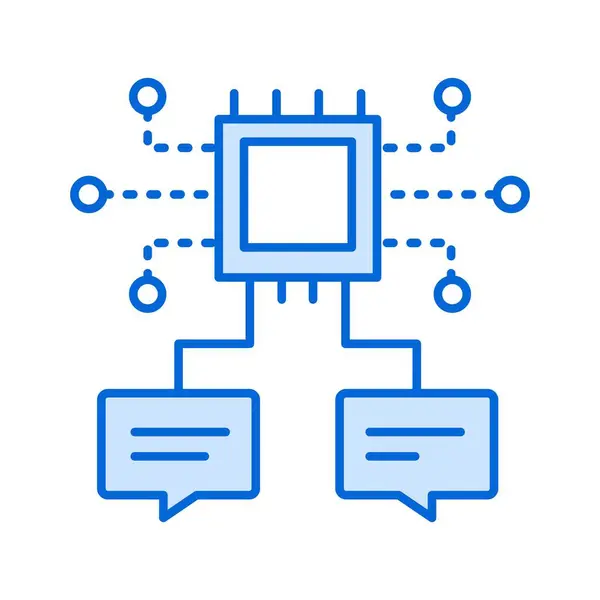 stock vector Natural Language Processing Icon with Editable Stroke for AI and Machine Learning