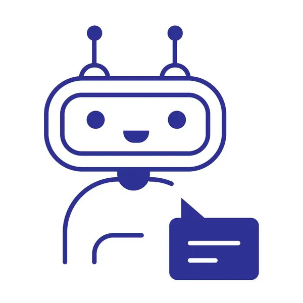 stock vector AI Customer Service Icon with Editable Stroke for Customer Support and Automation