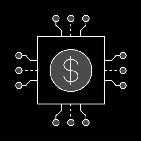 stock vector AI-Based Financial Management Icon. Automated Finance Icon. Digital AI Budgeting Icon. Smart Financial Planning Icon. Tech Finance AI Icon.