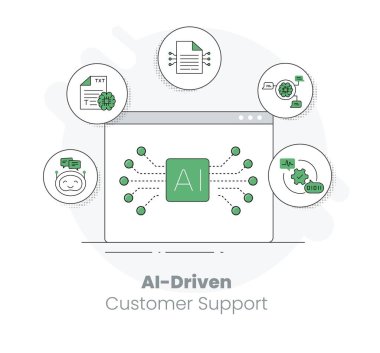Chatbots, Doküman Anlama, Metin Tamamlama, Dil Düzeltme ve Konuşma Tanıma Simgeleri ile Al-Driven Müşteri Desteği