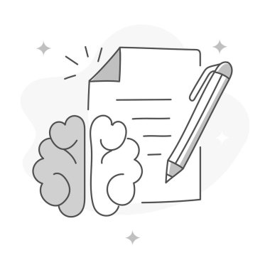 El Yazması Yaratıcı Düşünme ve Planlama Sembolü: Yenilik, Beyin Fırtınası, Stratejik Planlama, Sorun Çözme, Bilişsel Gelişme.