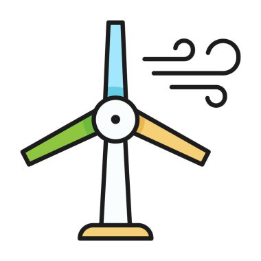 Rüzgar Enerjisi Simgesi: Yenilenebilir Kaynaklar, Sürdürülebilir Güç, Yeşil Enerji, Rüzgar Gücü, Çevre dostu Enerji