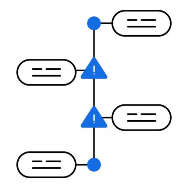 Akış Sorunu Simgesi Tasarımı. Süreç Sorunları 'nı, Dar Boğaz' ı, Sorun Çözme 'yi, Verimliliği temsil ediyor. Düzenlenebilir Vuruşlu Vektör simgesi.