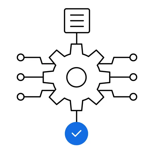 stock vector Task Allocation Icon Design. Represents Resource Management, Team Coordination, Project Execution, Efficiency. Vector icon with editable Stroke.