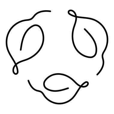 Dairesel Ekonomik Monolin Simgesi Tasarımı. Sürdürülebilirlik, Atık Azaltma, Kaynak Verimliliği, Geri Dönüşüm. Düzenlenebilir Vuruşlar ve Renklere sahip vektör simgesi.