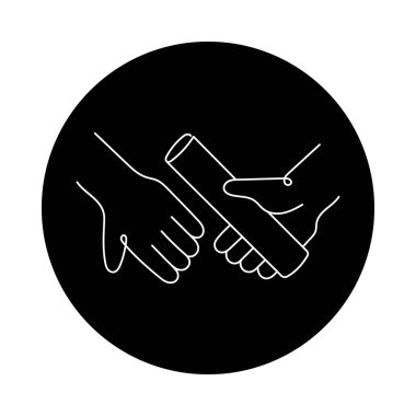 Baton 'u vermek: İletme Başarısı. Meşale 'yi devrediyorum. Liderlik Geçişi. Aksiyon 'da takım çalışması. Kusursuz bir devir teslimi. Bir İşbirliği Sembolü.