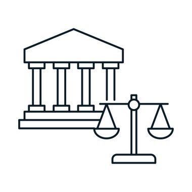 Kamu sektörü simgesi. Düzenlenebilir Vektör Vuruşu Simgesi.