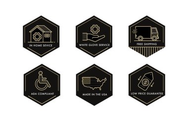 Yumuşak Tonlu Profesyonel Hizmet Rozetleri. Yurt İçi Hizmeti, Beyaz Eldiven Servisi, Ücretsiz Nakliye, ADA Uyumlu, Düşük Fiyat Garantili İnme.