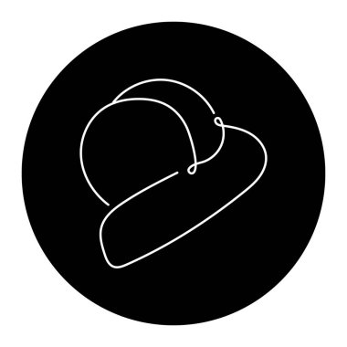 Kalp Sarılması Devamlı Hat Simgesi. Çember Sarılma Monolin Simgesi