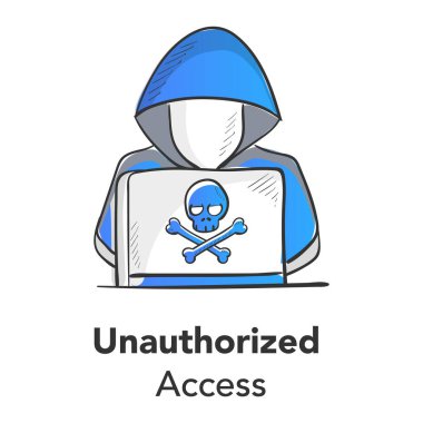  Hackleme ve Yetkisiz Erişim Simgesi Siber Güvenlik İhlali.