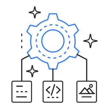 Çoklu Modal Çıktı Simgesi - Yapay Metinden Resme, İçerik Oluşturma, Üretici Yapay Yapay Yapay Yapılandırma, Yapay Yapay Yapılandırma, Vektör Düzenleme Vuruşu Simgesi.