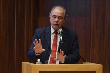 Rio de Janeiro, Brezilya, 03.04.2024: Brezilya kamu bankası, Ulusal Ekonomik ve Sosyal Kalkınma Bankası (BNDES) Başkanı Aloizio Mercadante, Bankanın 2023 yılı için sonuçlarını bu Pazartesi (04) duyurdu.).