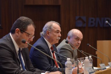 Rio de Janeiro, Brezilya, 03.04.2024: Brezilya kamu bankası, Ulusal Ekonomik ve Sosyal Kalkınma Bankası (BNDES) Başkanı Aloizio Mercadante, Bankanın 2023 yılı için sonuçlarını bu Pazartesi (04) duyurdu.).
