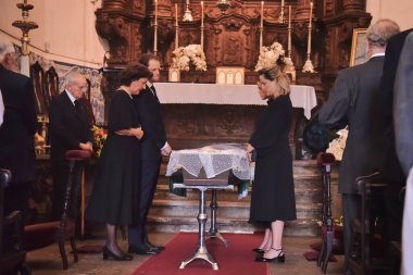 Rio de Janeiro, Brezilya - 11.09.2024: Brezilya Prensi Dom Antonio de Orleans e Braganca için cenaze ve uyanış ayini, Brezilya 'nın Rio de Janeiro şehrinde bulunan İmparatorluk Kardeşliği Kilisesi' nde kutlandı..