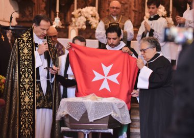 Rio de Janeiro, Brezilya - 11.09.2024: Brezilya Prensi Dom Antonio de Orleans e Braganca için cenaze ve uyanış ayini, Brezilya 'nın Rio de Janeiro şehrinde bulunan İmparatorluk Kardeşliği Kilisesi' nde kutlandı..