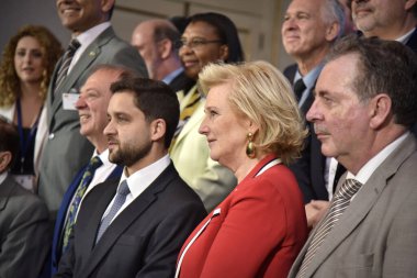 Princess Astrid of Belgium, who leads the European country's economic mission to Brazil, was received by the vice governor of Rio de Janeiro, Thiago Pampolha, this Thursday 28, in a ceremony at the Guanabara Palace. Rio de Janeiro/Brazil - 28.11.2024 clipart