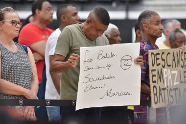 Funeral for journalist, presenter and announcer Leo Batista, one of the biggest names in the history of Brazilian sports journalism. His wake was held at the headquarters of Botafogo (RJ). Rio de Janeiro, Brazil - 01.20.2025. clipart