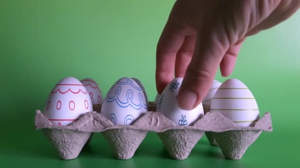 Decoração Alegre Excepcional Ovos Easter Decoração Tradicional Decorações Para Casa — Vídeo de Stock