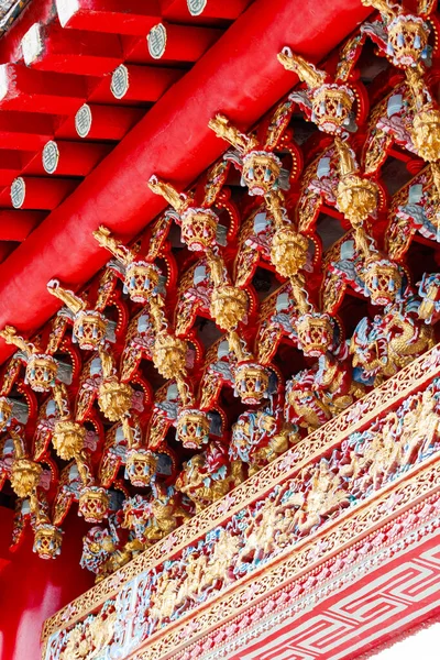 Close Traditional Decorations Taiwan Temple — Stock Photo, Image