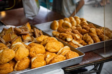 Geleneksel Tayvan hamur işlerinin yakın çekimi