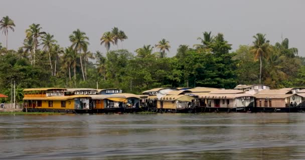 Alleppey India Januar 2023 Auf Dem Traditionellen Hausboot Kettu Valam — Stockvideo