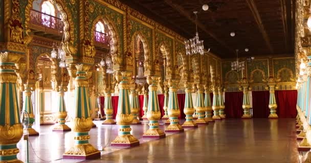 2018 Maharajahs Private Court Ambavilas Palace Mysuru Cityscape Karataka India — 비디오