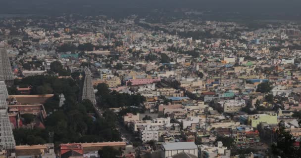 India Tiruvanamalai Gennaio 2023 Bella Vista Panoramica Della Città Santa — Video Stock