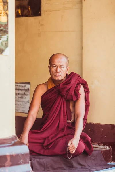 Myanmar Februari 2021 Boeddhistische Monnik Myanmar Hoge Kwaliteit Foto — Stockfoto