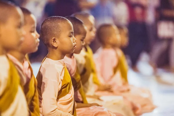 Мьянма Февраля 2021 Года Буддийский Монах Мьянме Высокое Качество Фото — стоковое фото