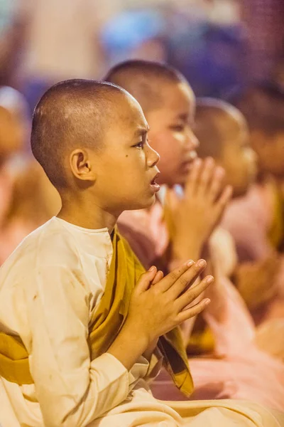 Мьянма Февраля 2021 Года Буддийский Монах Мьянме Высокое Качество Фото — стоковое фото