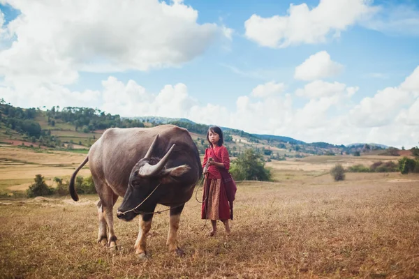 Myanmar Února 2021 Kmeny Žijící Odlehlých Oblastech Myanmaru Kvalitní Fotka — Stock fotografie
