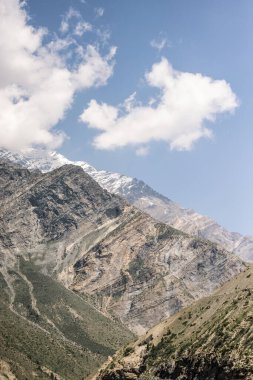 Himalayalar 'ın karlı dağları. Yüksek kalite fotoğraf