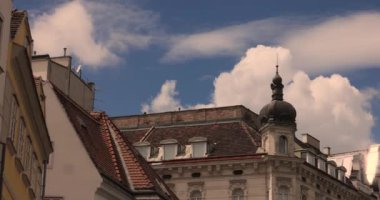 Viyana Avusturya şehir manzarası. Şehrin güzel mimarisi, tarihi binaları olan şehir manzarası. Yüksek kalite 4k görüntü