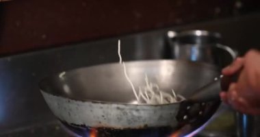 Erişte. Hint sokak yemeği. Yüksek kalite 4K görüntü. Yüksek kalite 4k görüntü