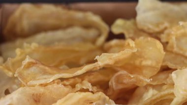 Markette kurutulmuş Tiny Pieces Fish Maw. Yüksek kalite 4k görüntü