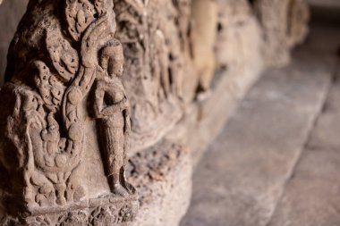 28 Ağustos 2024, Kamboçya, Angkor Wat: Angkor Wat tapınağındaki antik heykeller. Yüksek kalite fotoğraf
