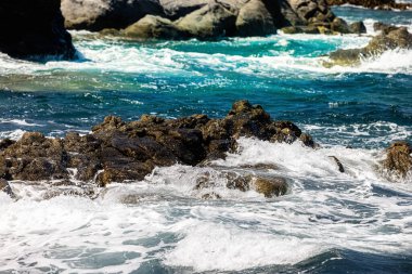 LaDigue Taşları Rocky Sahili. Yüksek kalite fotoğraf