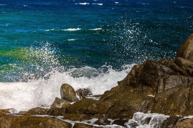 LaDigue Taşları Rocky Sahili. Yüksek kalite fotoğraf