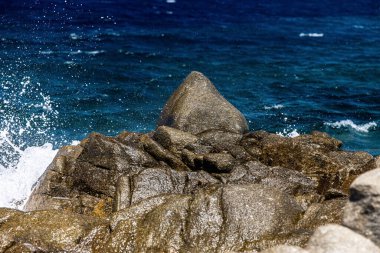 LaDigue Taşları Rocky Sahili. Yüksek kalite fotoğraf