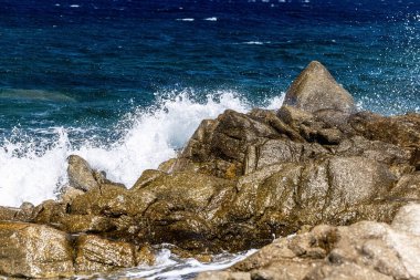 LaDigue Taşları Rocky Sahili. Yüksek kalite fotoğraf
